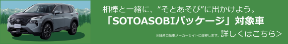 「SOTOASOBIパッケージ」対象車 詳しくはこちら