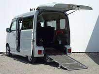 日産 NV100クリッパーリオ 660cc 660 チェアキャブ ハイルーフ 4WD スロープタイプ・社外ナビ・バックM