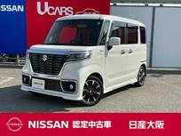 スズキ スペーシア 660cc 660 カスタム ハイブリッド XSターボ 両側オートスライド　パドルシフト　ナビ